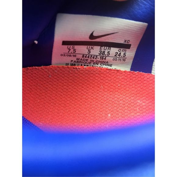 Nike Mercurial Soccer Cleats Womens 7.5 Blue Crimson Victory VII FG - Picture 8 of 9